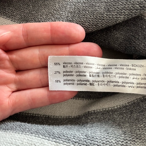 Zara Ribbed Gray Sweater - Picture 4 of 5